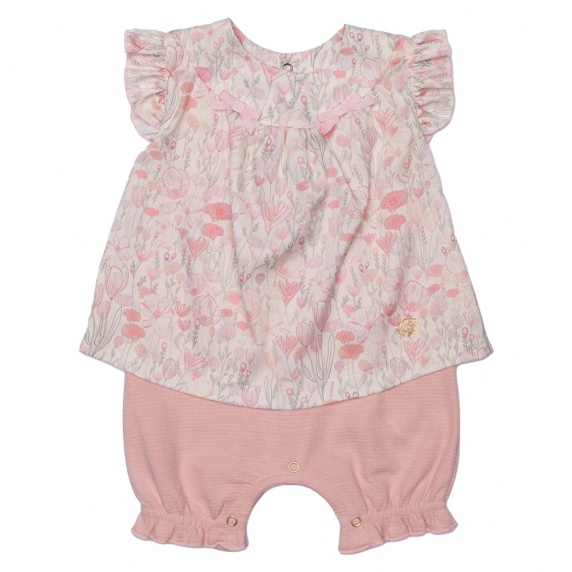 Macac�o Menina Curto  Floral
