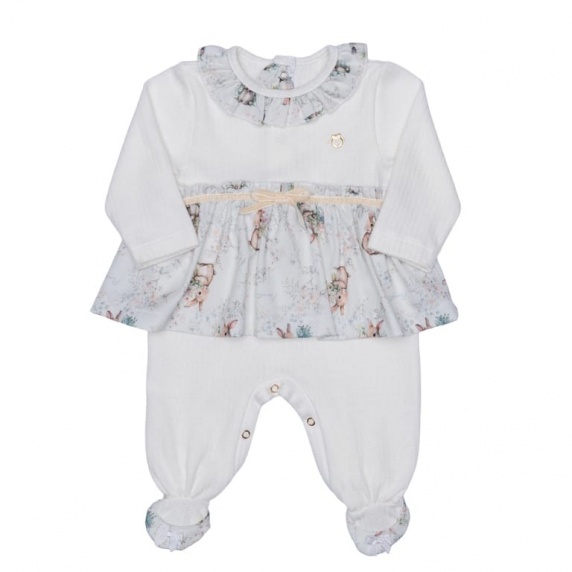 Macac�o Menina Coelhas Floral