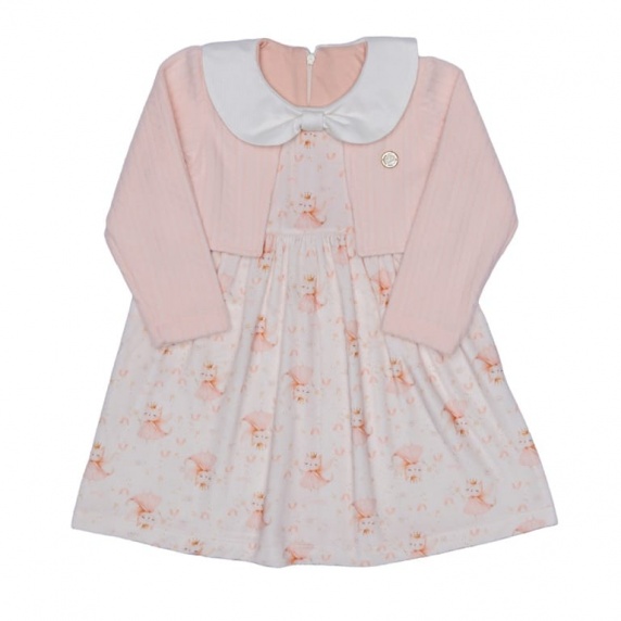 Vestido Plush Gatas Casaquinho 