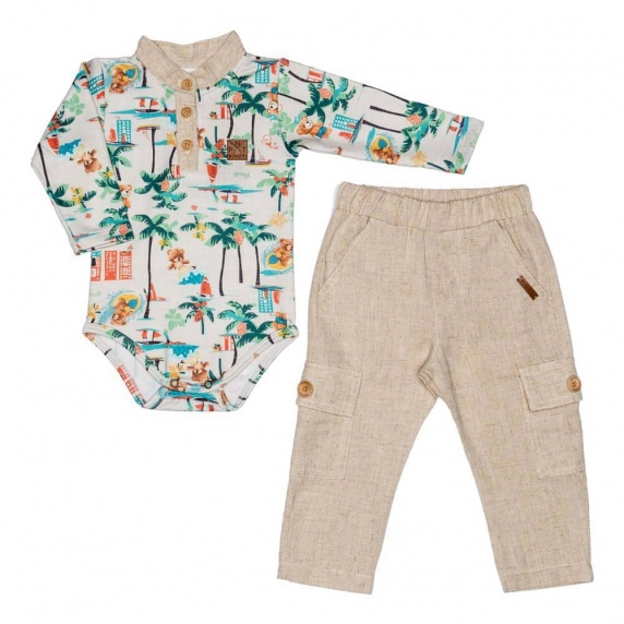 Conjunto Body Longo Ursos 