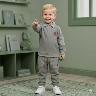 Conjunto Menino Tricot Verde