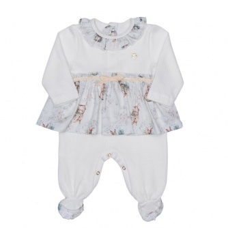 Macac�o Menina Coelhas Floral