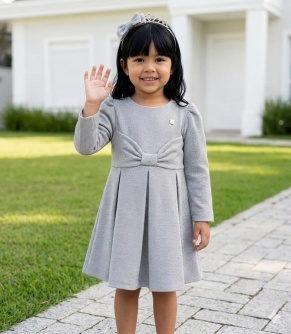 Vestido Menina Tweed La�o