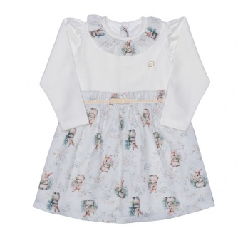 Vestido Moleton Coelhas Floral