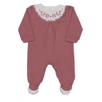 Macac�o Menina Jaquard Bordada