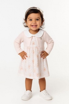 Vestido Plush Gatas Casaquinho 
