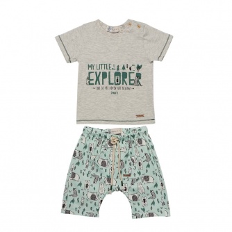 Conjunto Menino Camiseta Bermuda Safari