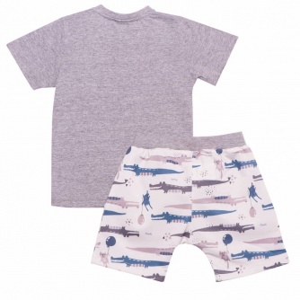 Conjunto Menino Camiseta E Bermuda Jacars