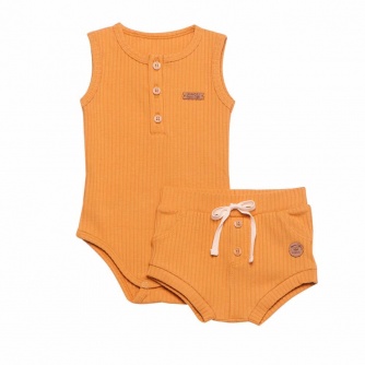 Conjunto Body Regata Canelado Algodo Orgnico